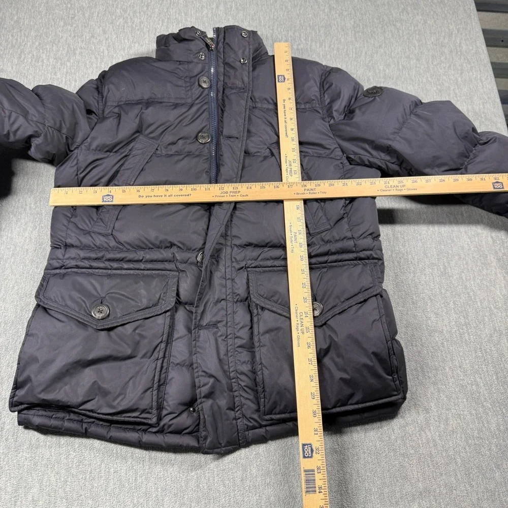 Polo Ralph Lauren Jacket Mens L Black Down Filled Quilted Puffer Heavy Parka Coa